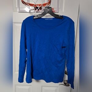 Rue 21 Womens Blue Long Sleeve Active Top Size Medium Casual Workout Lightweight